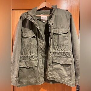 Madewell Olive Utility Field Jacket with Front Pockets